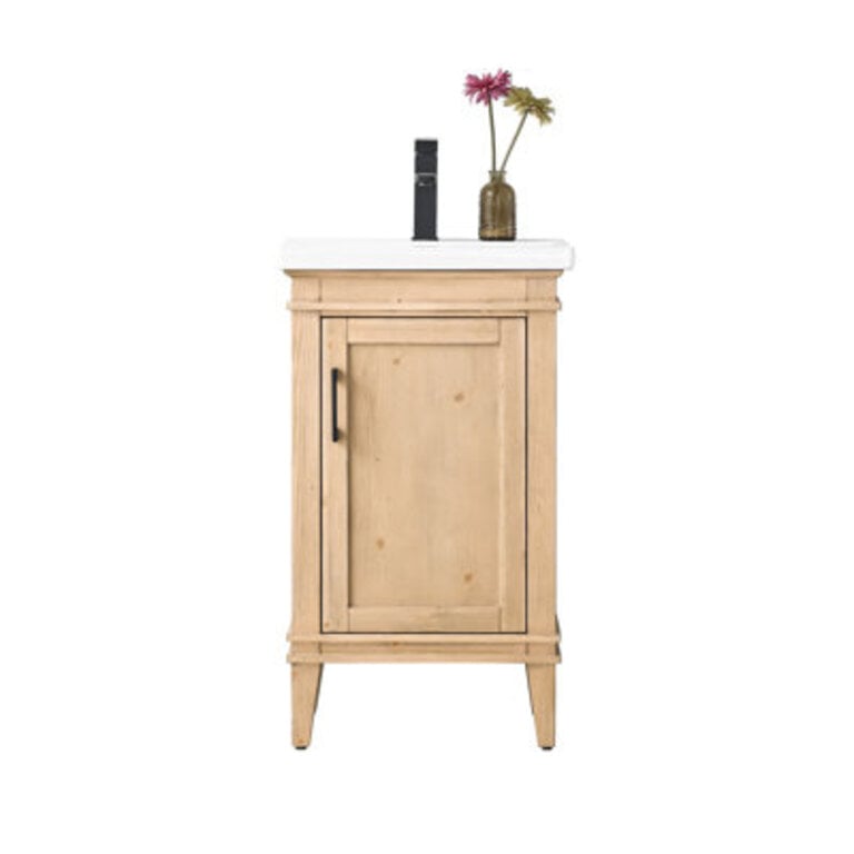 Reynaldo 20 Single Bathroom Vanity with Porcelain Top