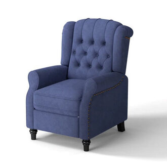 Sandee 295 Wide Classic Push Back Recliner with Thufted Back and Rivets