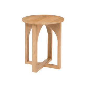 Ealyn Round Top Solid Wood End Table