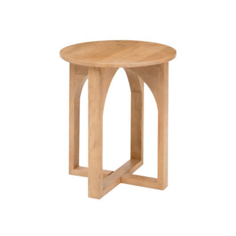 Ealyn Round Top Solid Wood End Table