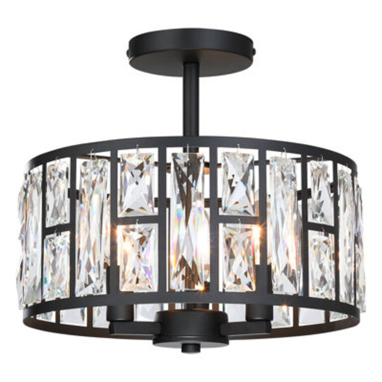 Kyersten 12 3-Light Crystal Semi Flush Mount