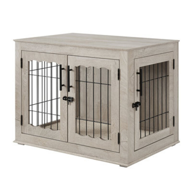 Audreena Metal Pet Furniture Style Crate with 2 Doors