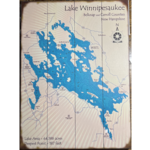 ONLINE CUSTOM LAKE MAP SIGN 17 X 23