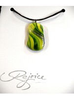 SELAH VIA Green Swirl Glass Charm Necklace
