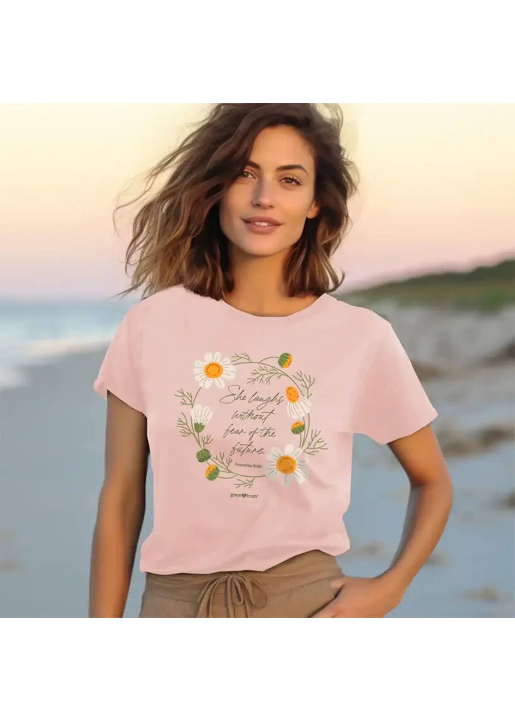 Grace & Truth "She Laughs Without Fear" Women's Tee