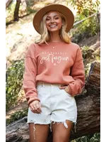 Oat Collective Not Perfect Just Forgiven Sweatshirt - Mauve