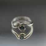 Stuller 14k White Gold Genuine  Montana Sapphire  Ring