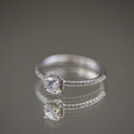 14k White Gold Diamond Engagement Ring