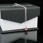 Sterling Silver Pink Oregon Sunstone Solitaire Necklace