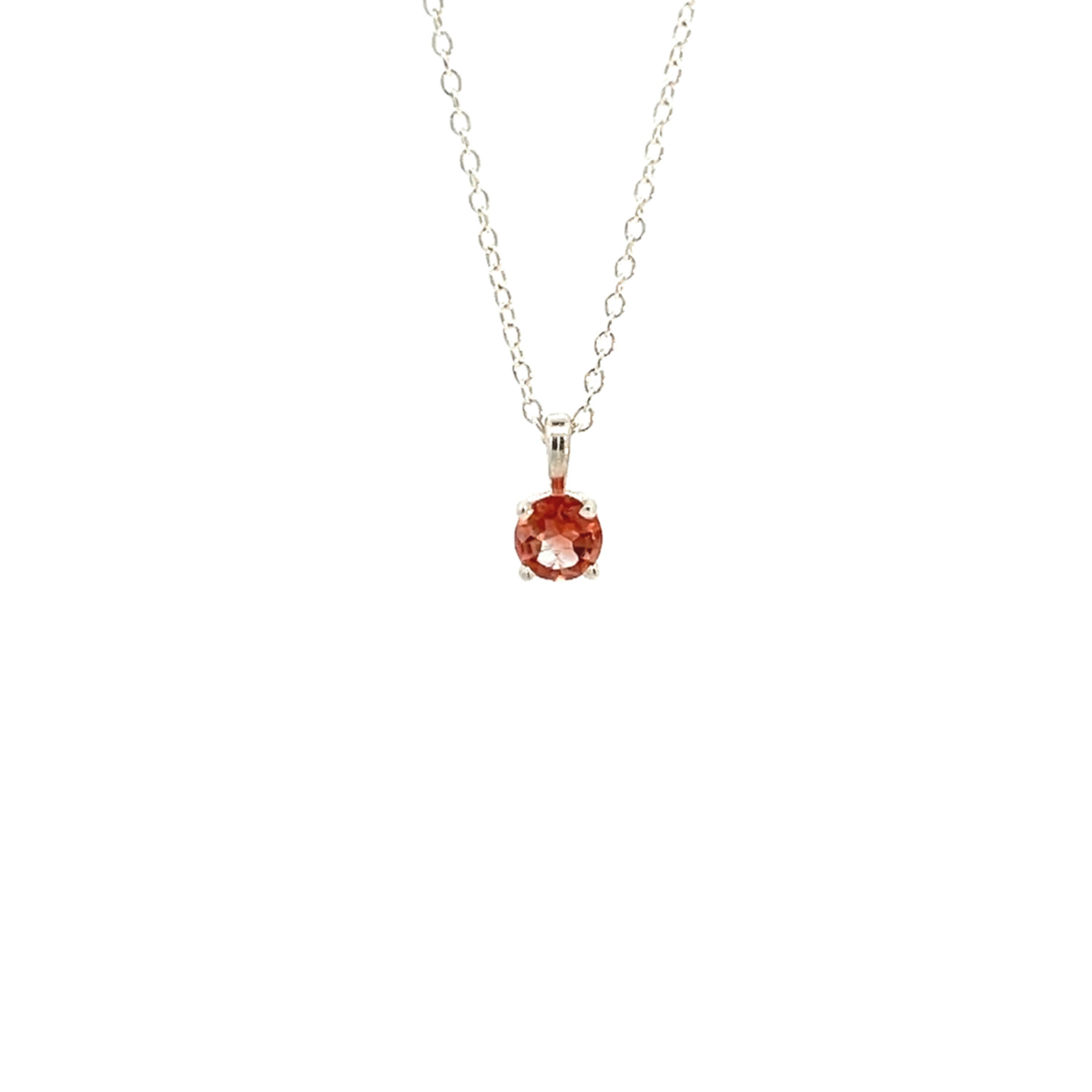 Pink Oregon Sunstone Solitaire Pendant