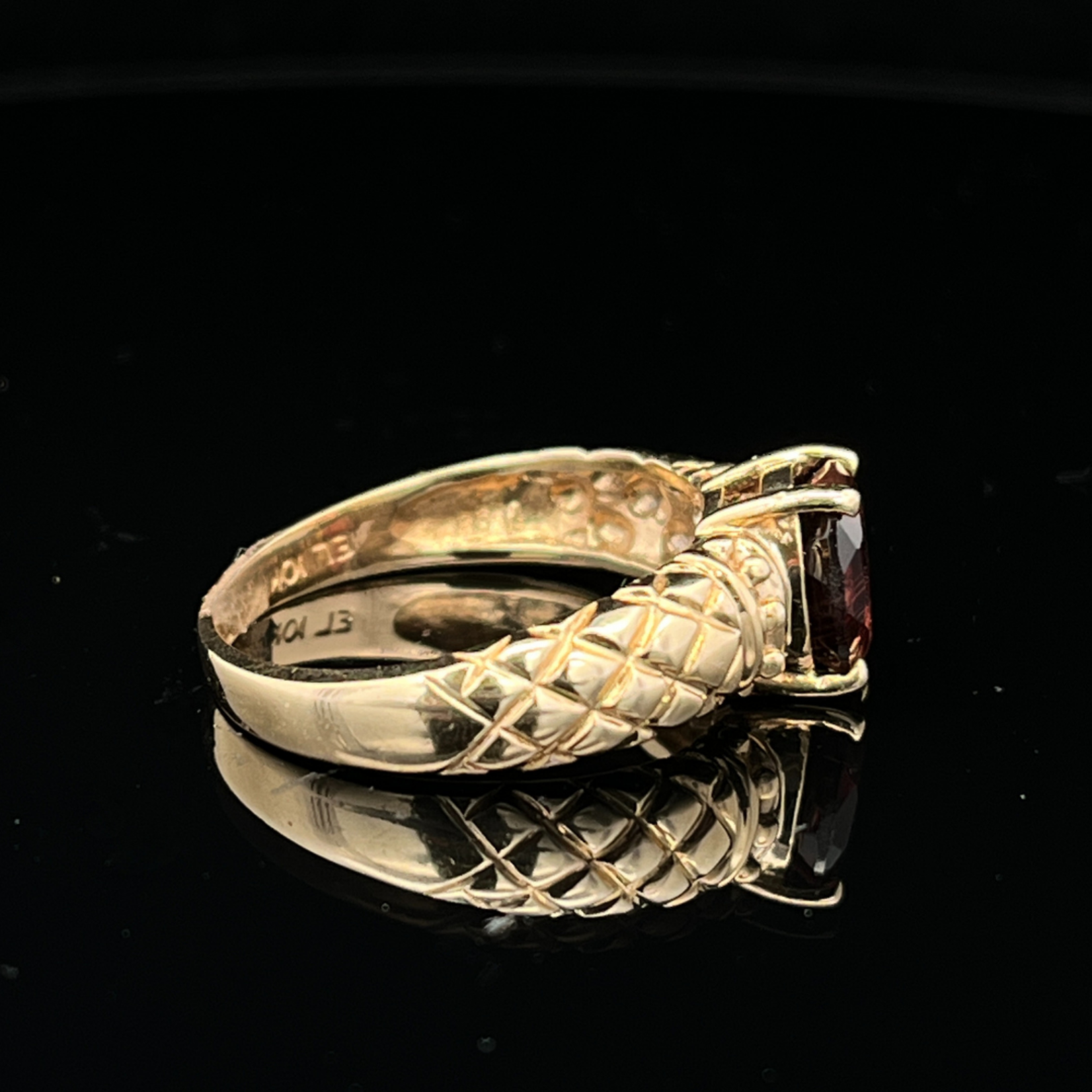 SJ Custom Jewelers 10k yellow gold 5mm Oregon Sunstone  Fashion Ring