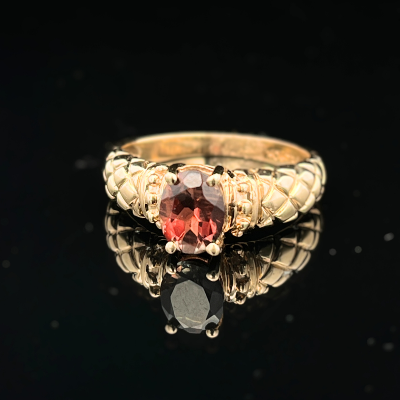 SJ Custom Jewelers 10k yellow gold 5mm Oregon Sunstone  Fashion Ring