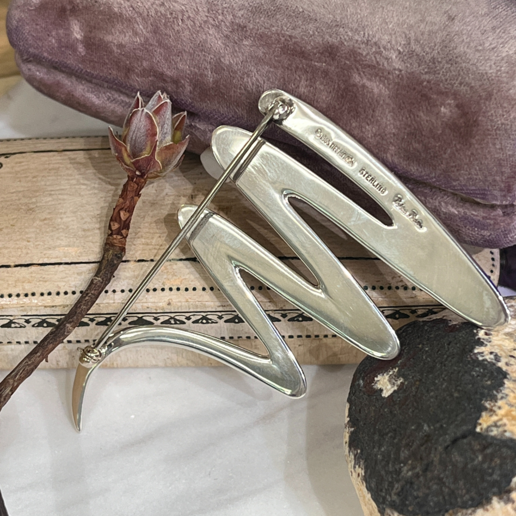 SJ Custom Jewelers Vintage Paloma Picasso for Tiffany's Sterling Silver "Zig Zag" Brooch