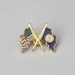 CNO Flag & USA Flag Pin