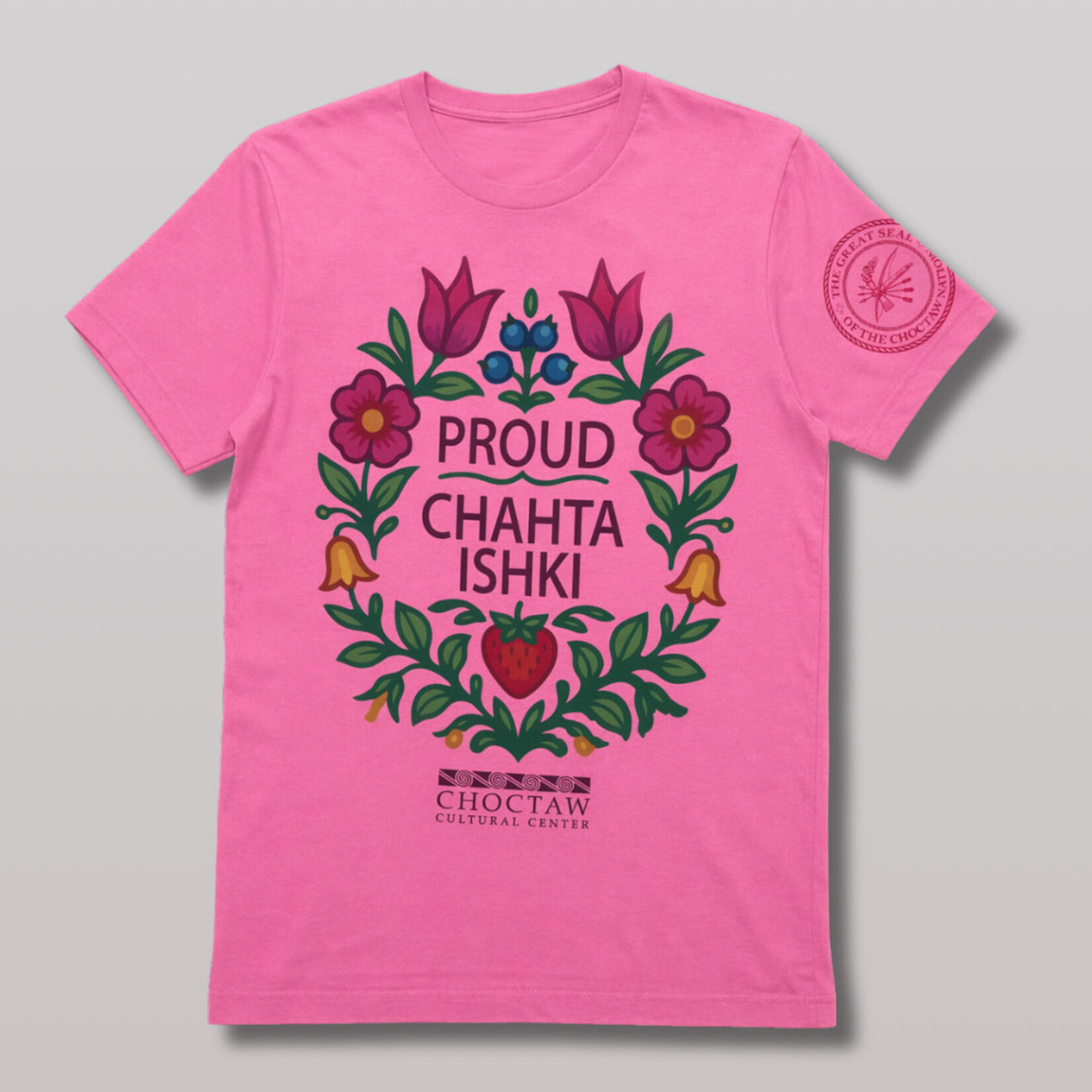Port & Co Beach Wash Proud Chahta Ishki (Mother)- Neon Pink