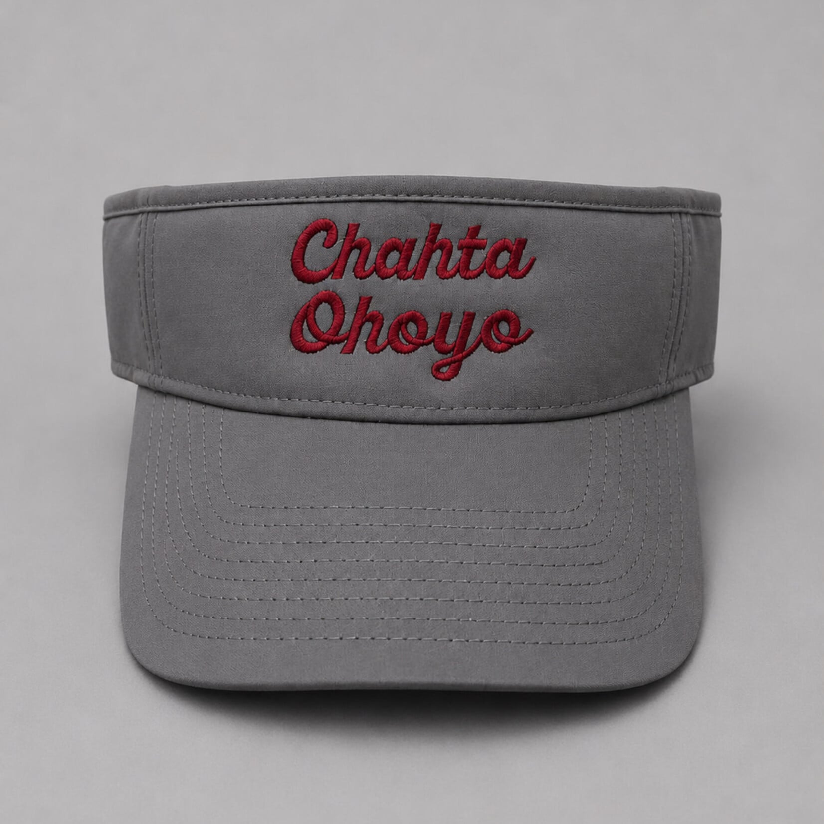 Chahta Ohoyo (Choctaw Women) Visors Burgundy & Grey