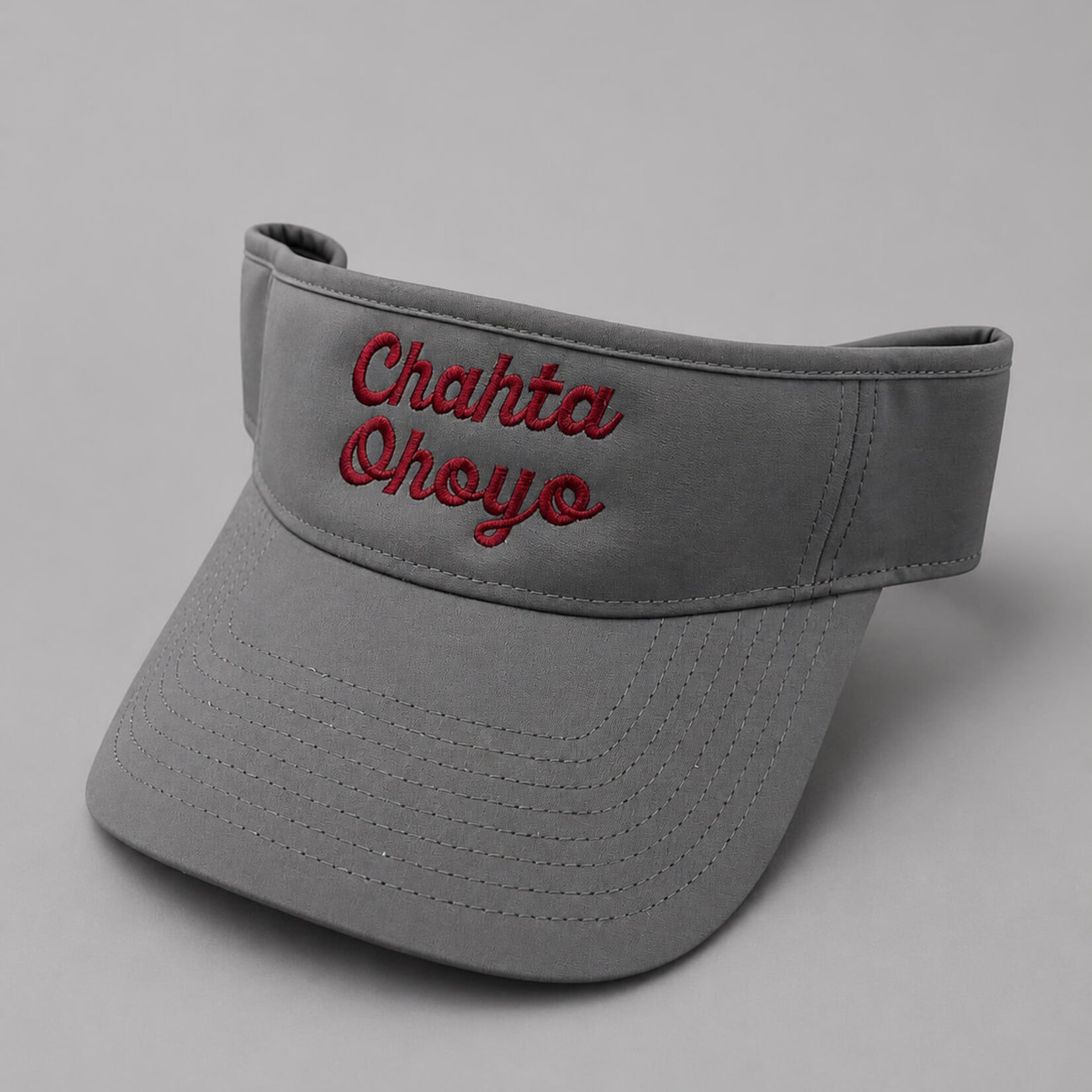 Chahta Ohoyo (Choctaw Women) Visors Burgundy & Grey