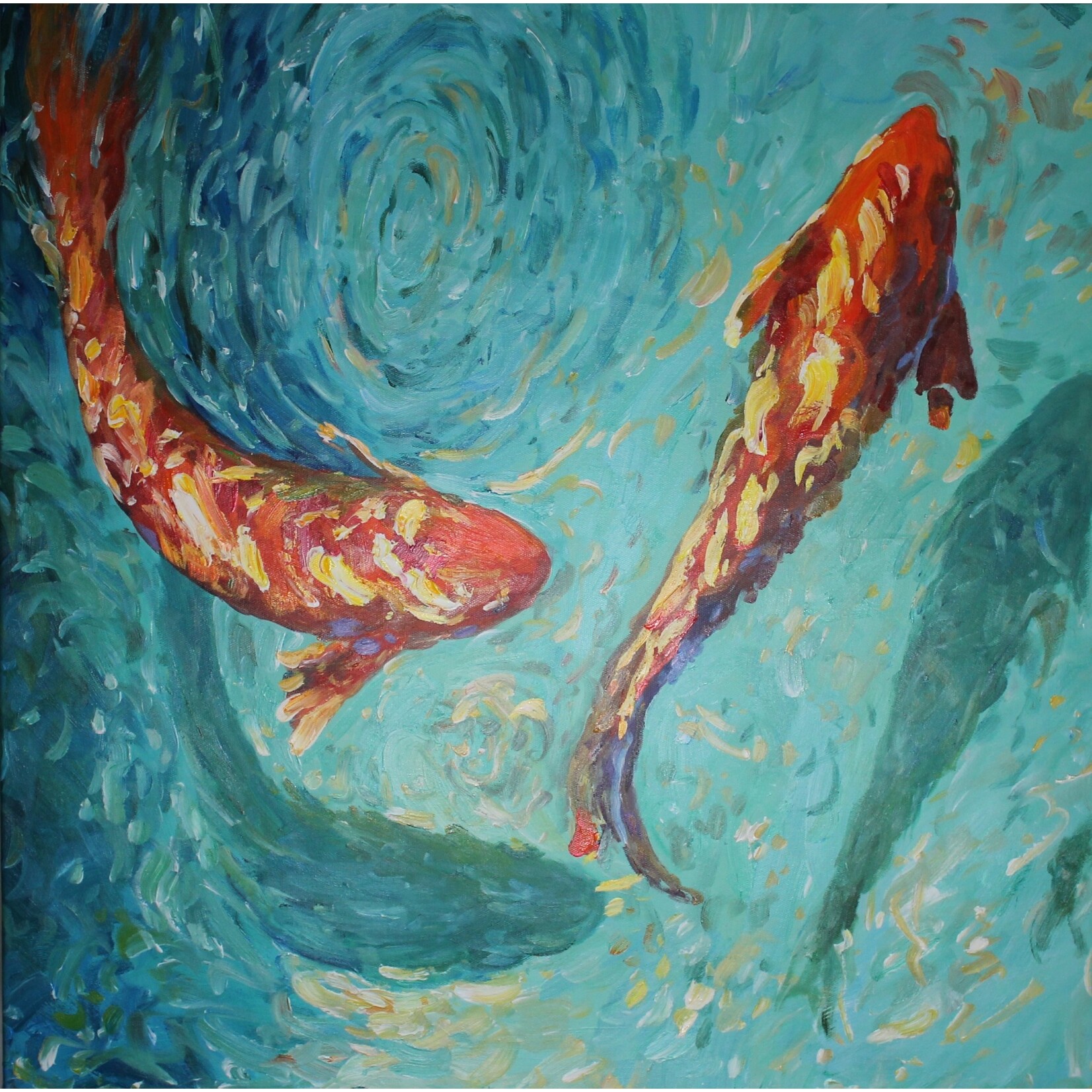 Oil Painting Abstract Fish