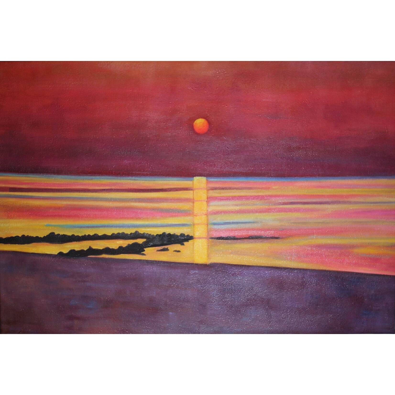 Oil Painting Sunset By Felix Vallotton