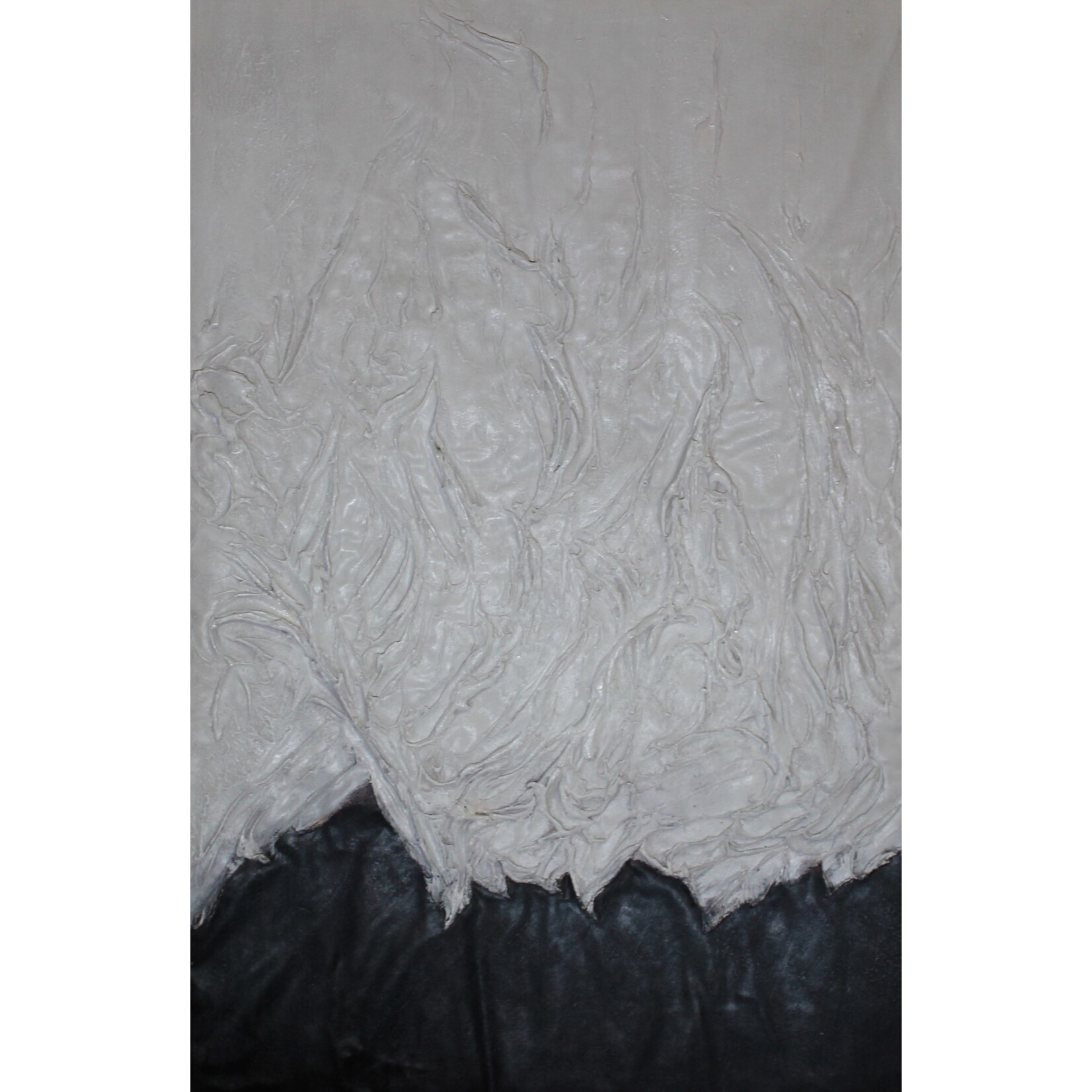 Oil Painting Modern Black and White Abstract II