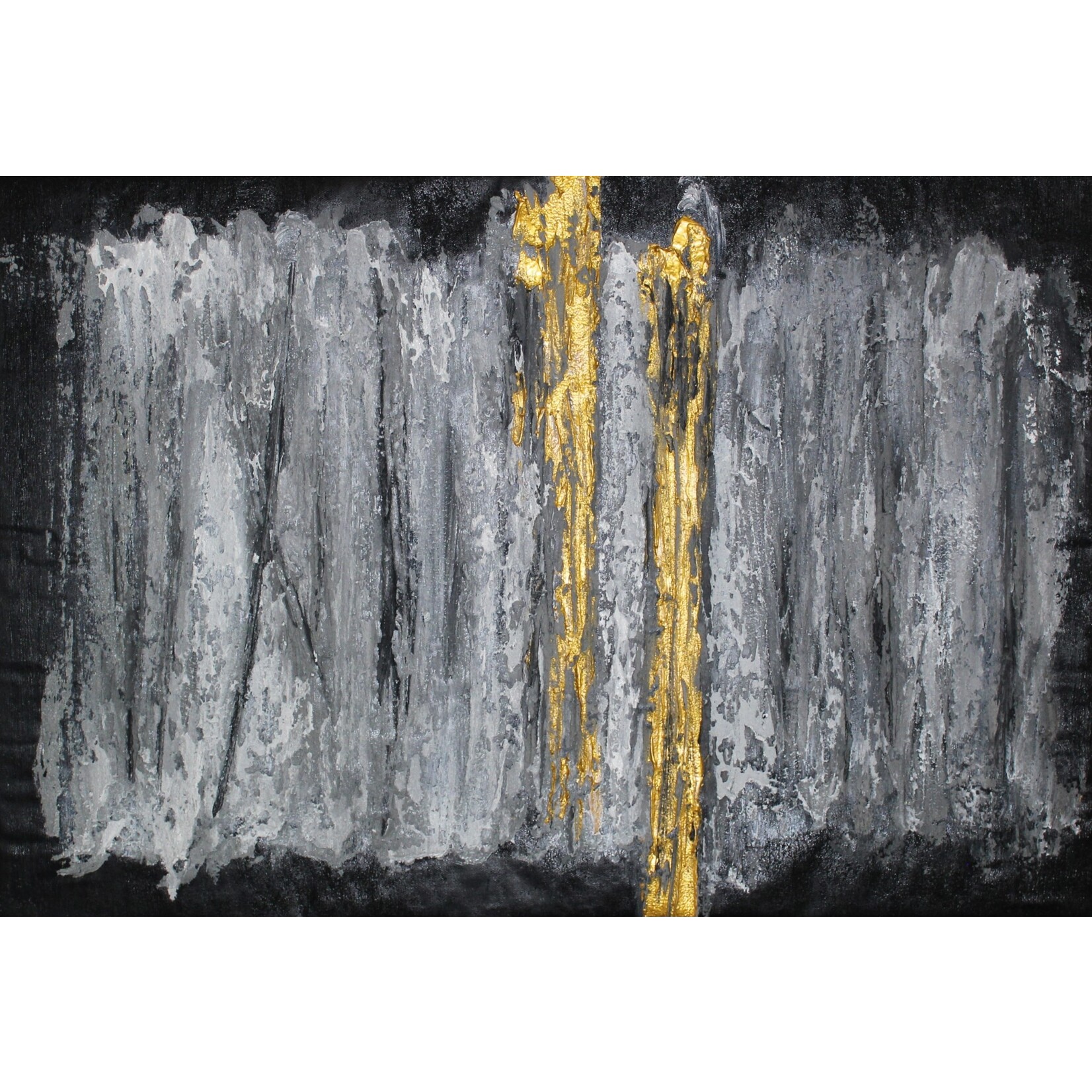 Oil Painting Abstract Thick Texture Grey II
