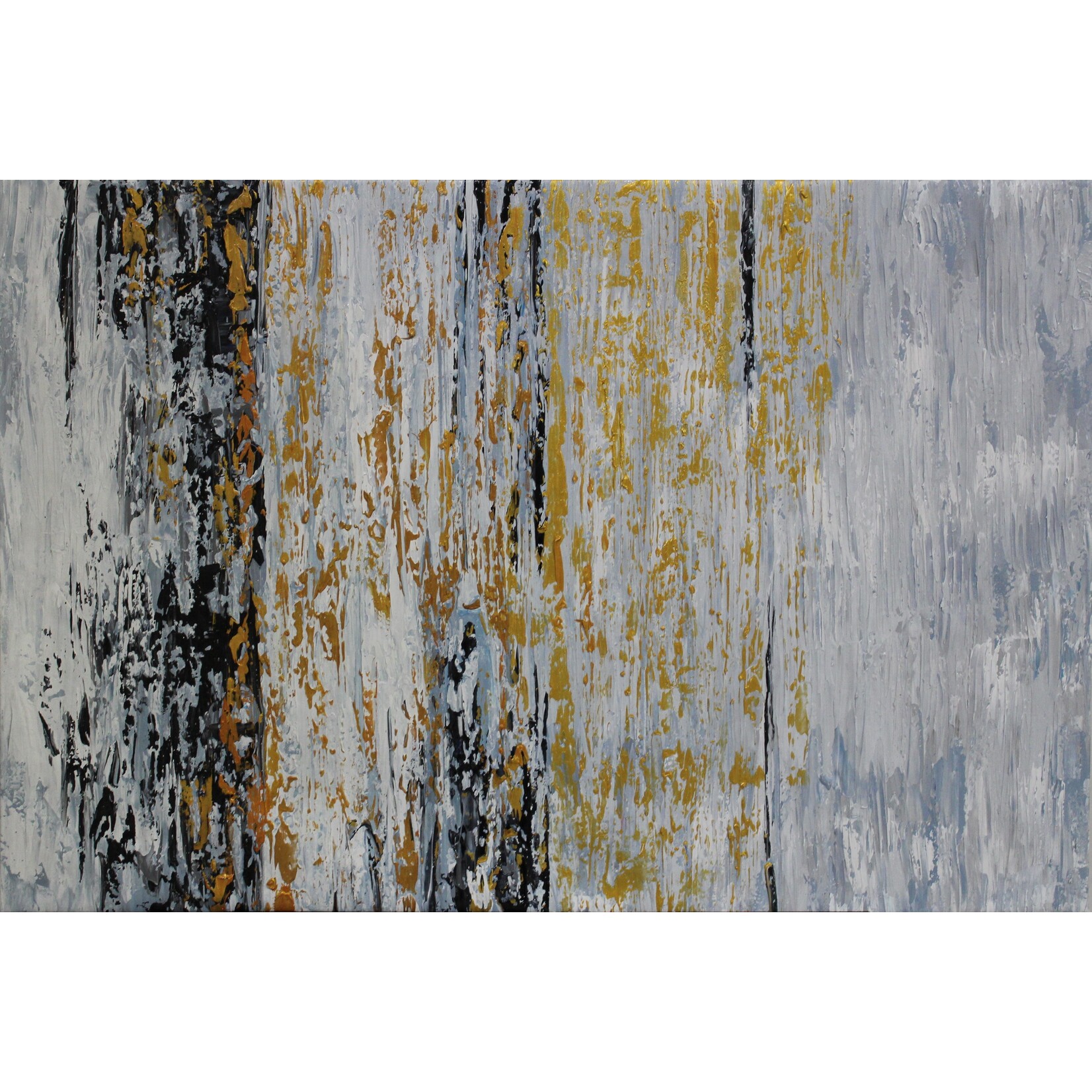 Oil Painting Abstract Gold Foil Art