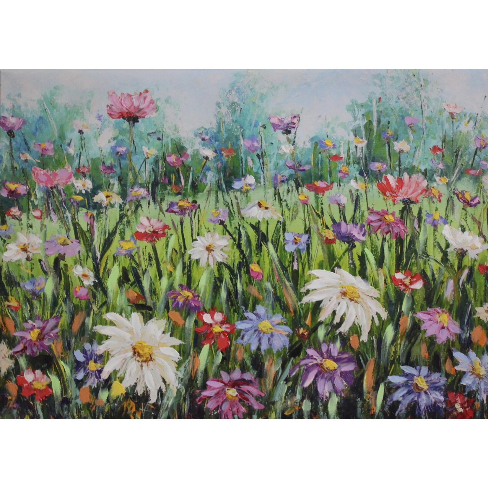 Printed Painting Assorted Flowers