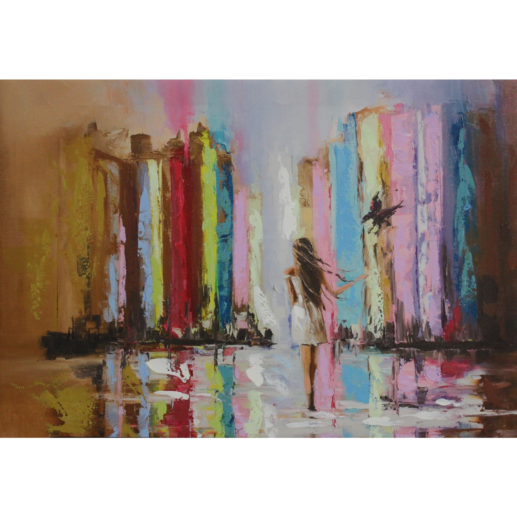 Printed Painting Courageous Girl