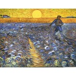 Oil Painting The Sower With Setting Sun