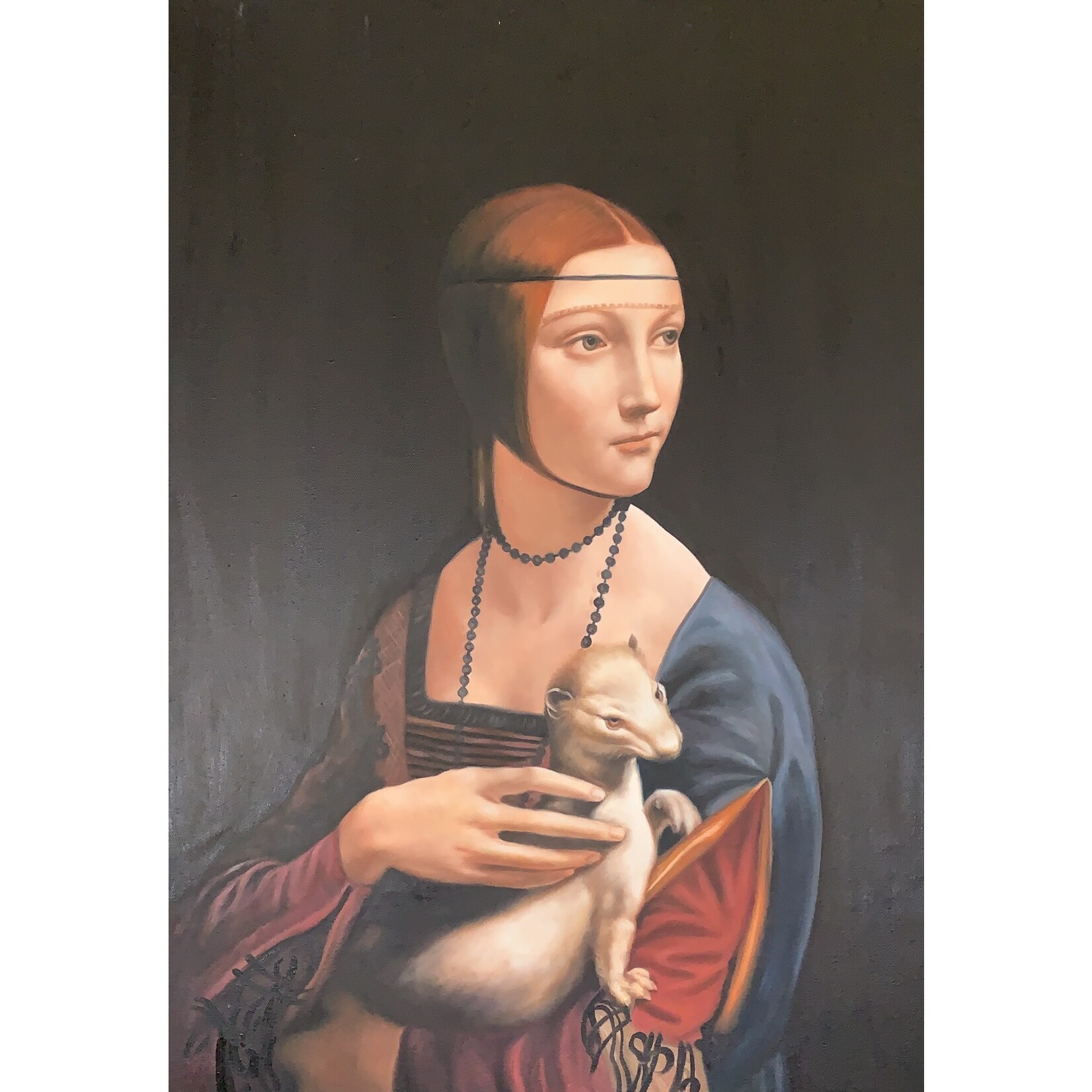 Oil Painting Portrait Of Cecilia Gallerani