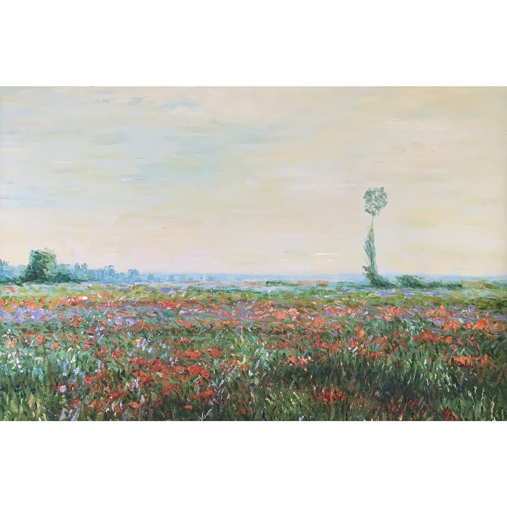 Oil Painting Poppy Field