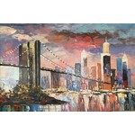 Oil Painting Brooklyn Bridge Landscape