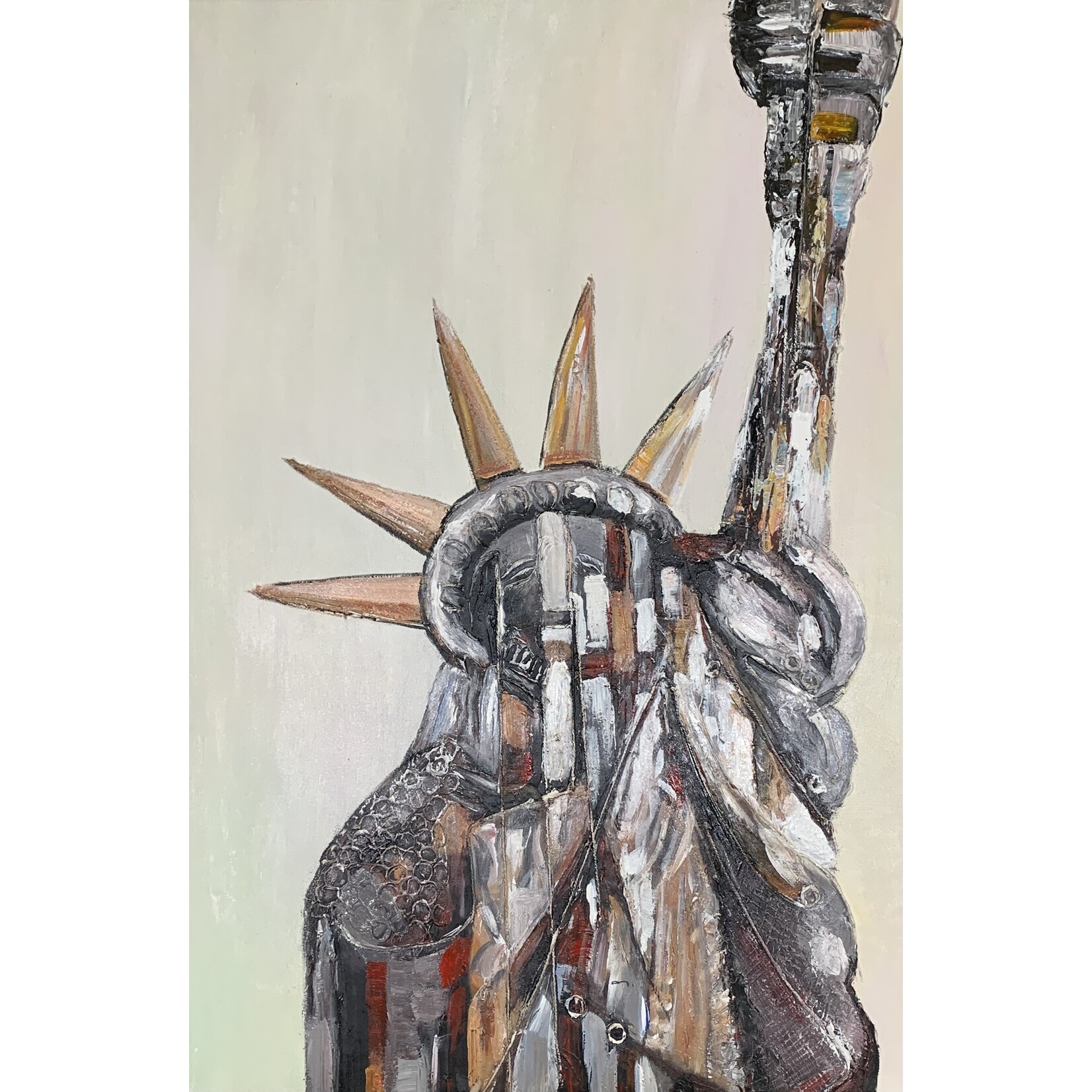 Oil Painting Statue Of Liverty