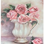 Printed Painting Rose In The Vase
