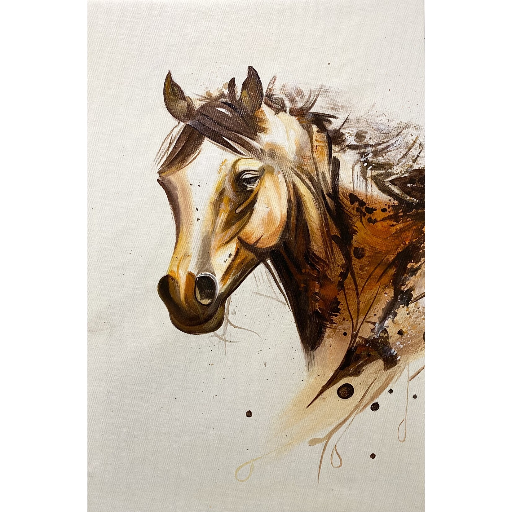 Oil Painting Horse Oil Painting (2 pcs)