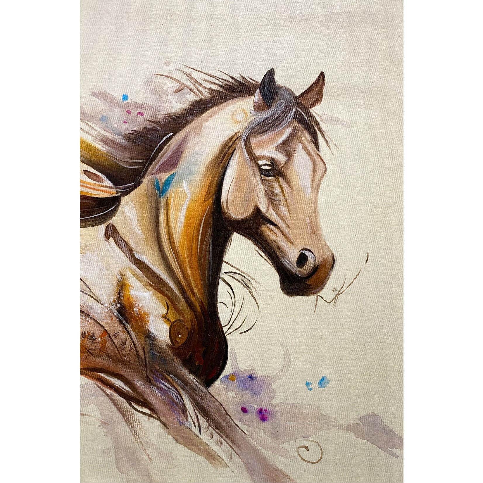 Oil Painting Horse Oil Painting (2 pcs)