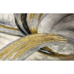 Painting Dark Grey Foil Abstract