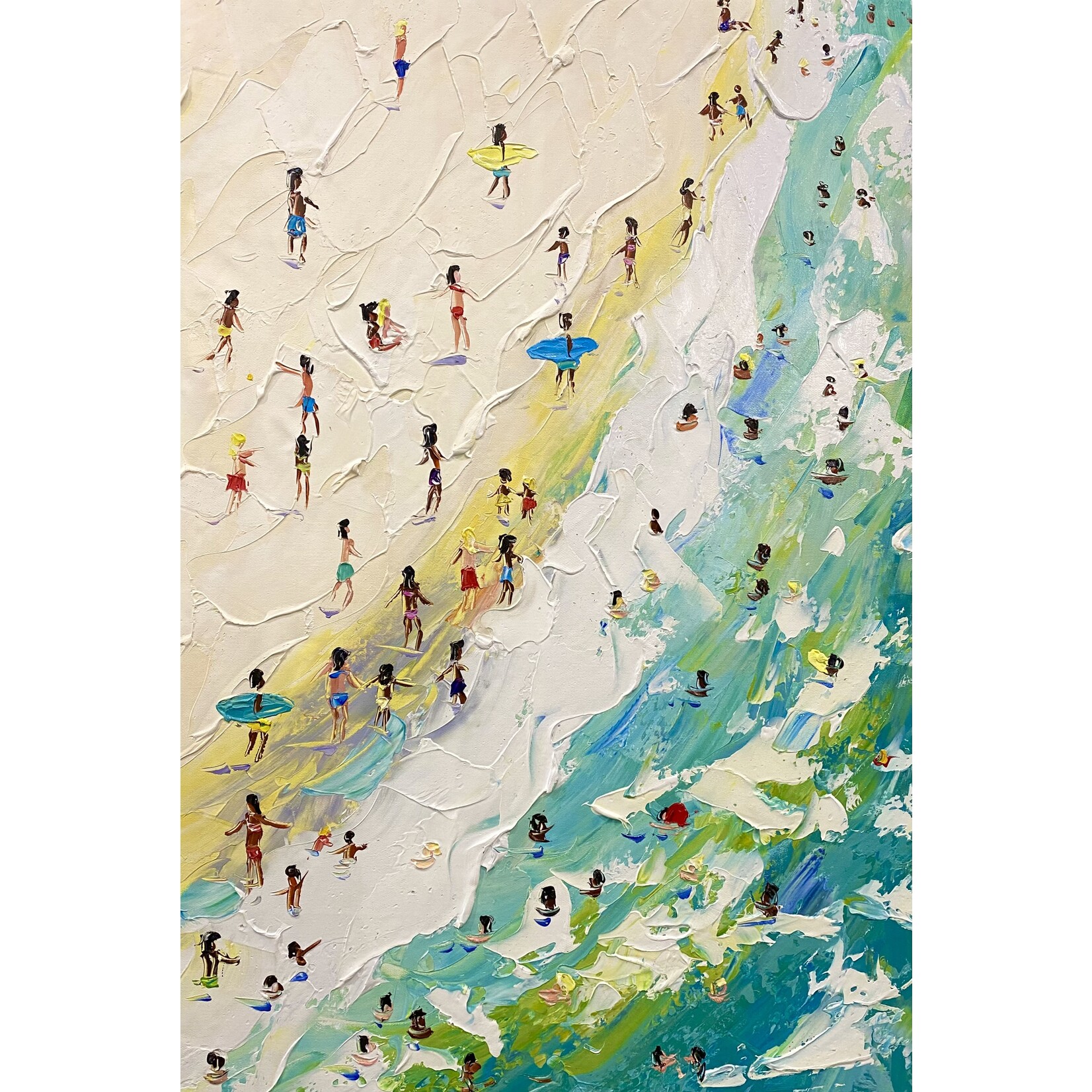 Oil Painting Modern Beach 3D Palette Knife Painting