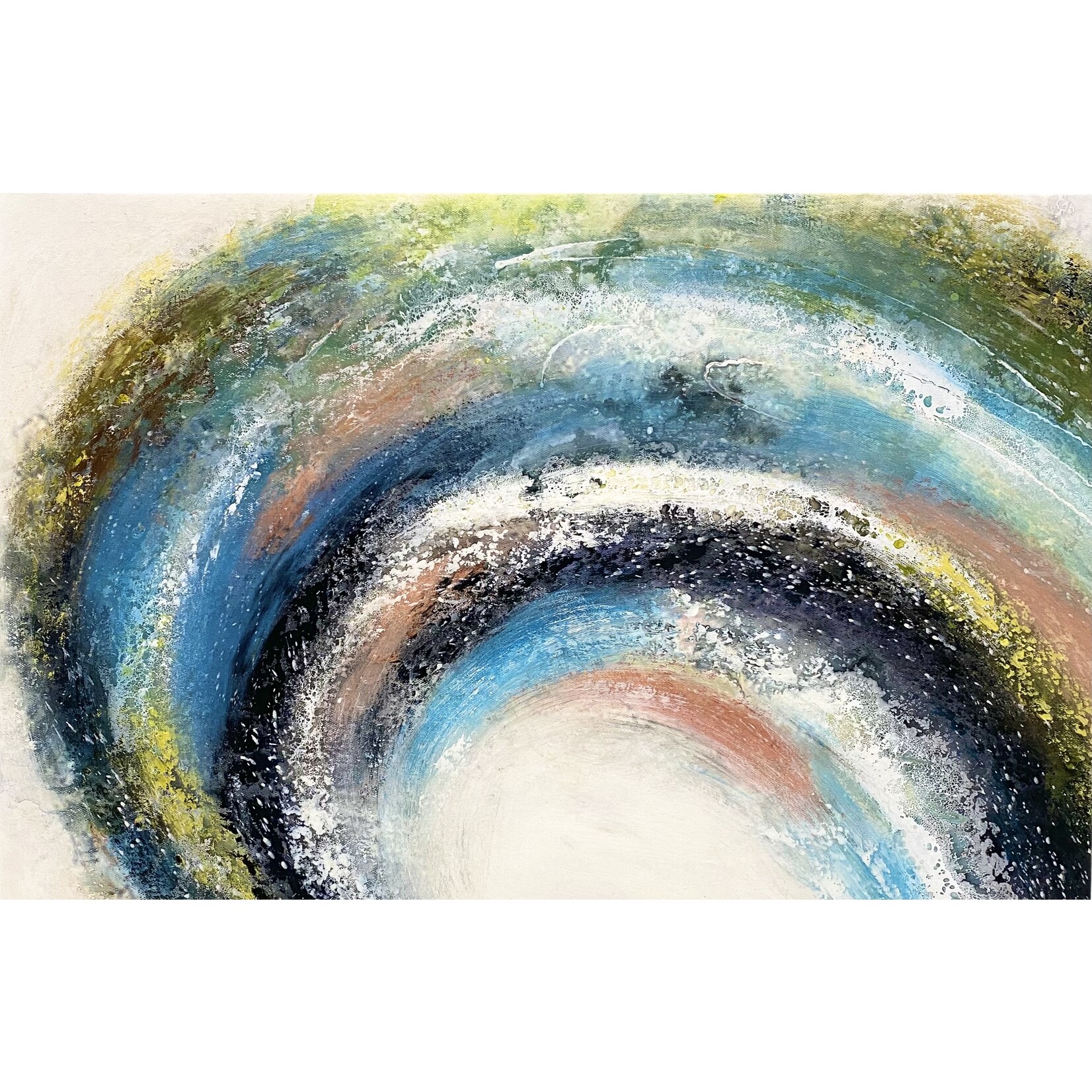 Painting Circular Abstract On Canvas