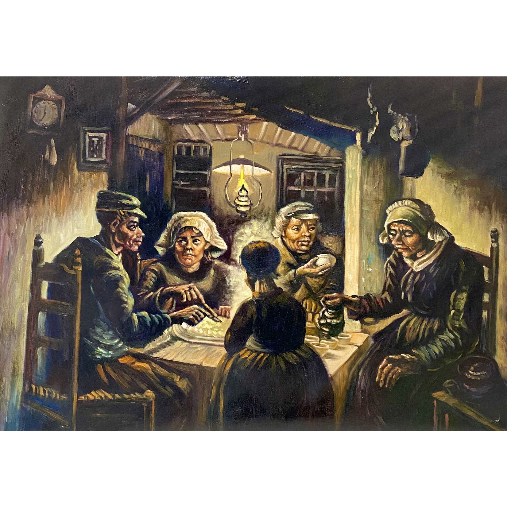 Painting The Potato-eaters Of Vincent Van Gogh