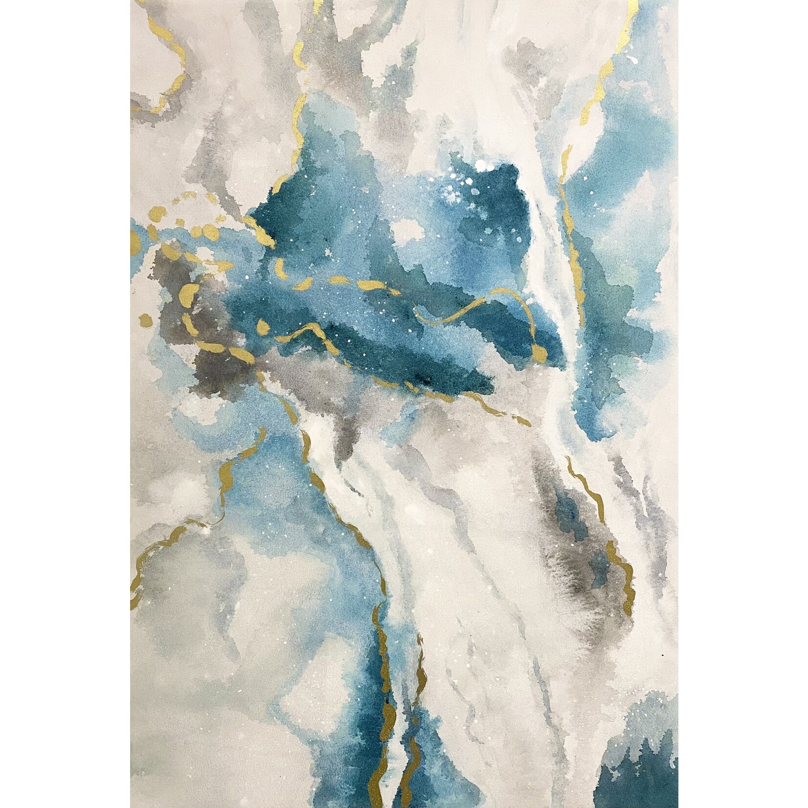 Oil Painting Scattering Gold II