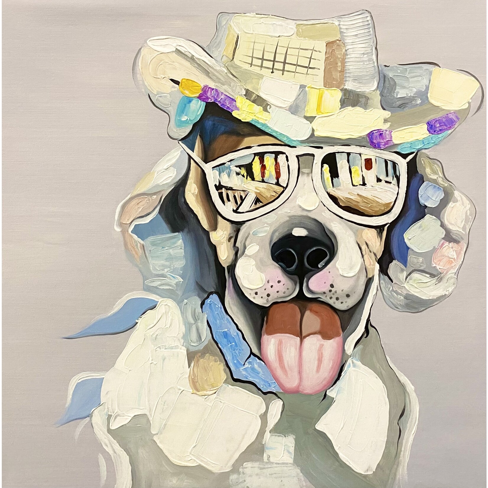 Painting Cartoon Dog Decoration