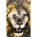 Graffiti Wildlife Abstract Lion Face Art