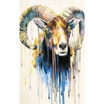 Printed Painting Hand-painted Animal - Goat