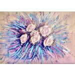 Printed Painting White Rose