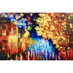 Printed Painting Reflecting On A Rainy Day