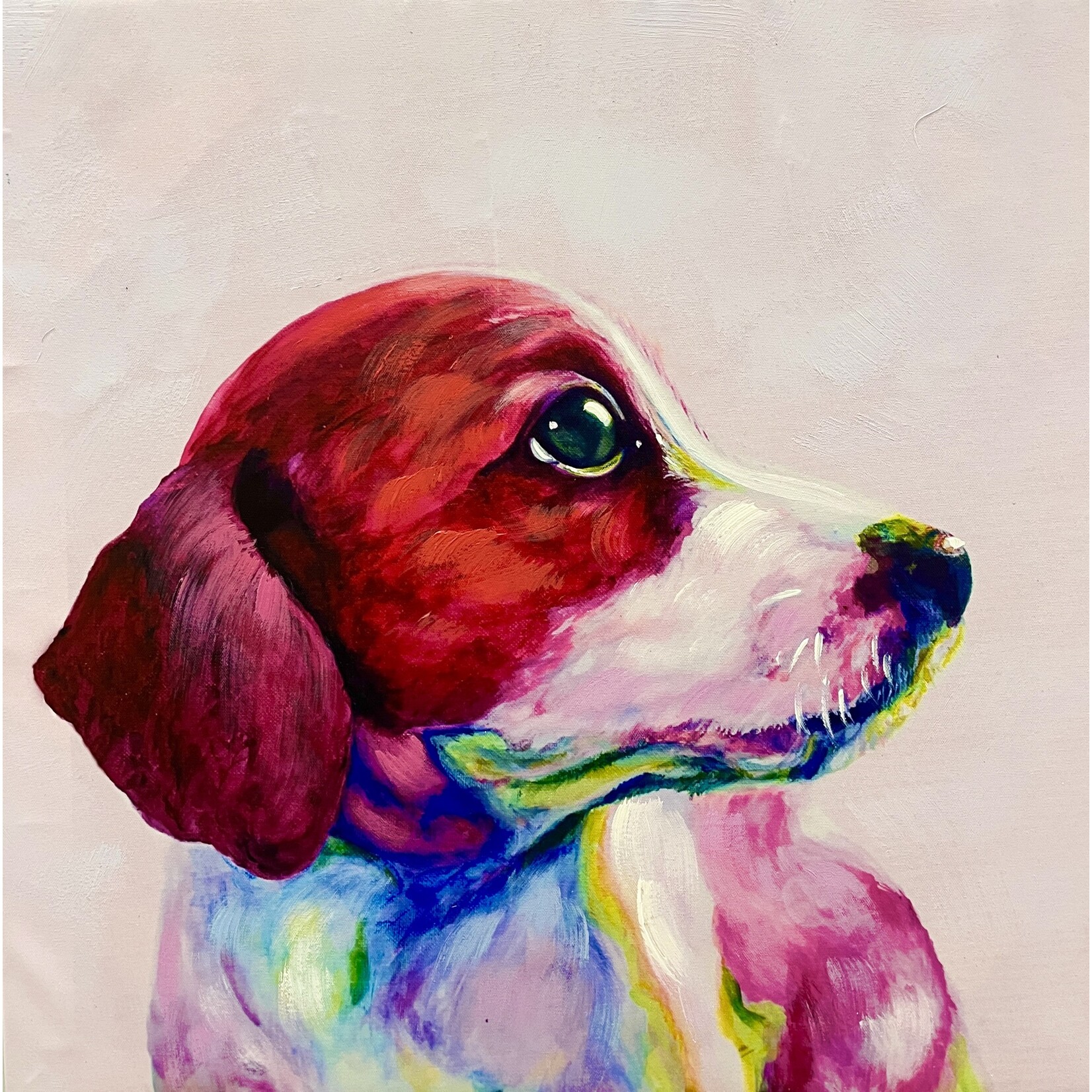 Printed Painting Innocent Dachshund
