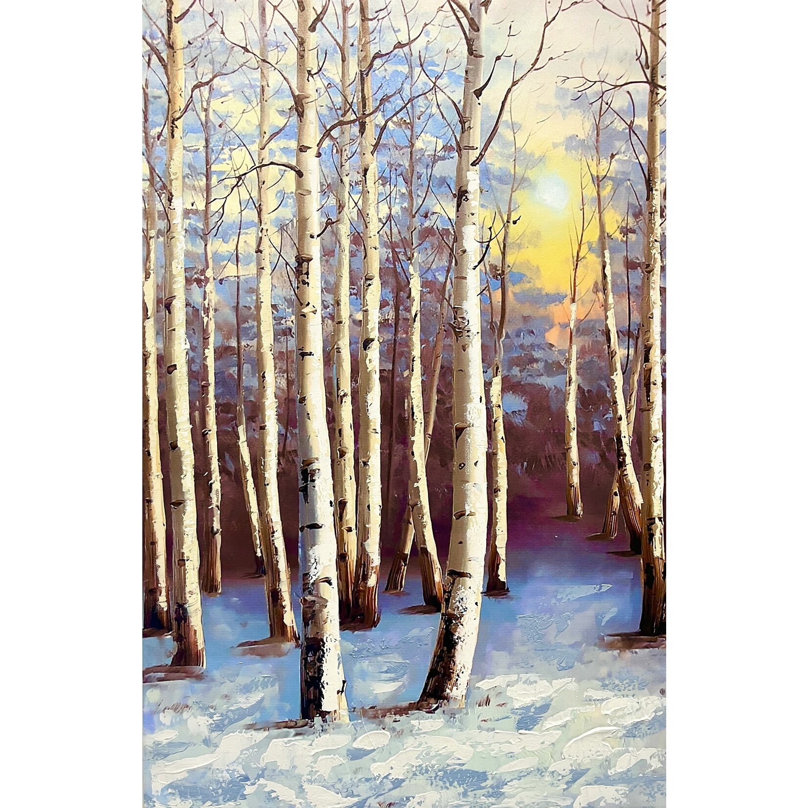 Printed Painting Forest Stream - Afternoon
