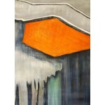 Painting Black Grey Orange