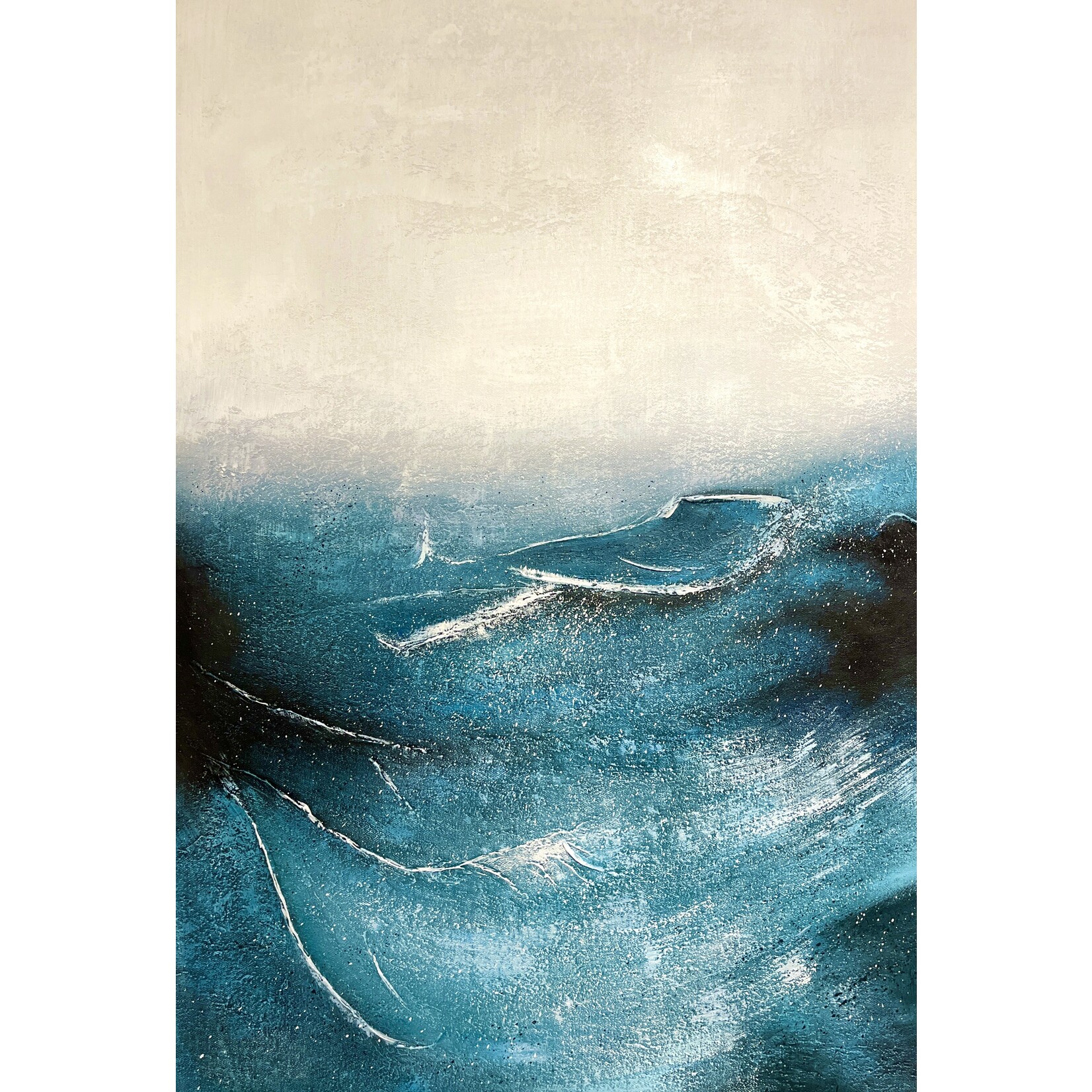 Oil Painting Cerulean Waters II